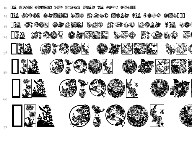 Oriental View font waterfall
